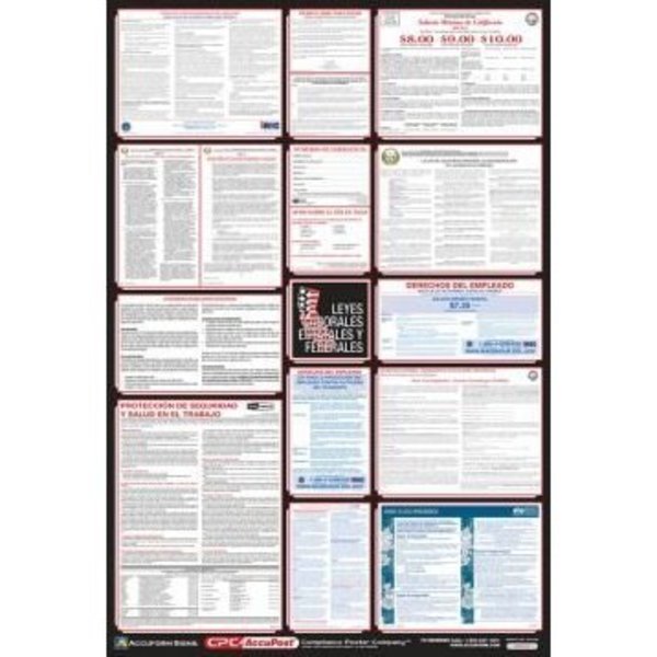 Accuform POSTERS COMBO STATE, FEDERAL AND OSHA PPG400CA PPG400CA